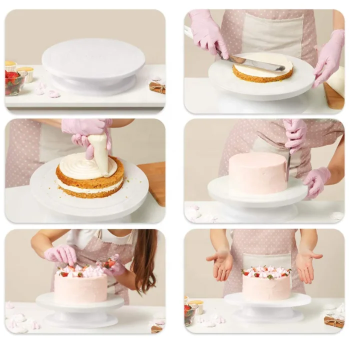 Plastic Revolving Cake Turntable Cake Decorating Stand Cake Tools