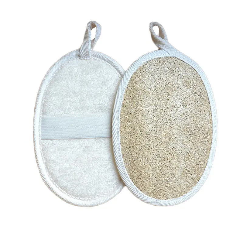 wholesale natural scrubber skin exfoliating loofah bath sponge exfoliating body loofah pad