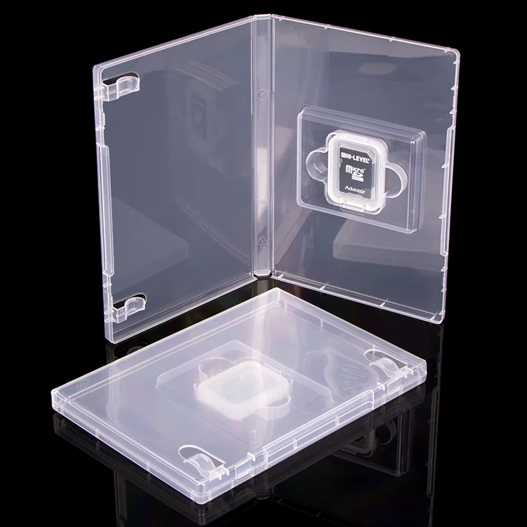 SUNSHING Plastic Clear Memory SD Card Packing Holder Plastic SD Card Case in DVD Size Memory Card Set Case For SAMSUNG Micro