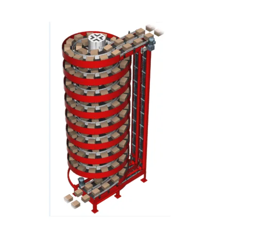 YA-VA Made in China high quality 5M carton transfer flexible vertical spiral lifting screw conveyor systems