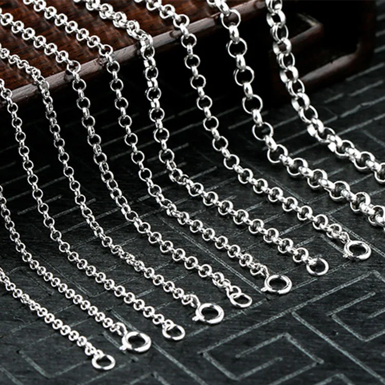 Оптовая Продажа O образный простой крест цепочки и ожерелья цепи ювелирные изделия S925 серебро мужские цепи