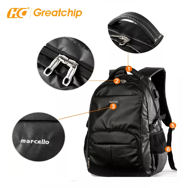 NEW Business Large Capacity Waterproof Anti Theft USB Backpack Bags with Charging Port