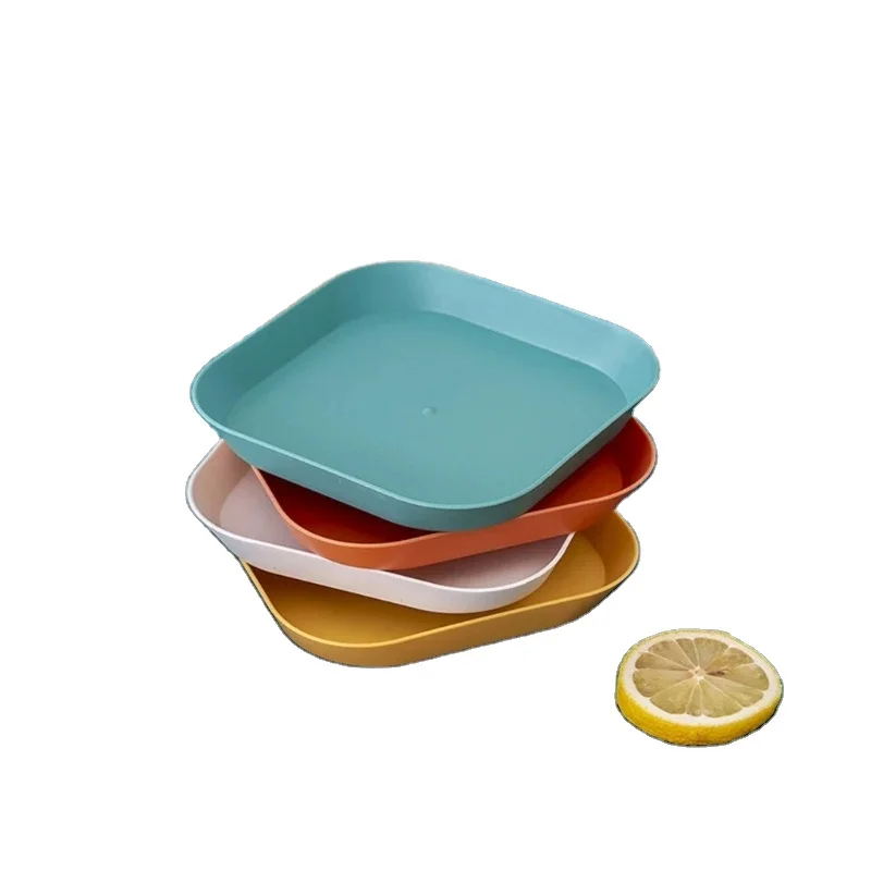 5 inch PP Square Dinner Dish Vegetable Fruit Cake Dessert Snacks Serving Plate Dining Table Garbage Tray Trash Container