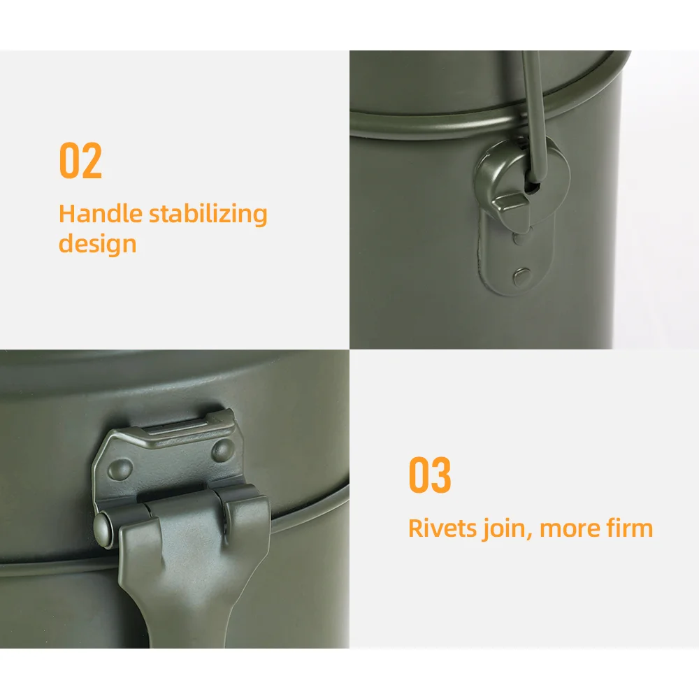 Customized 3Pcs Outdoor Camping Light Weight Mess Kit Aluminum Mess Tins Canteen