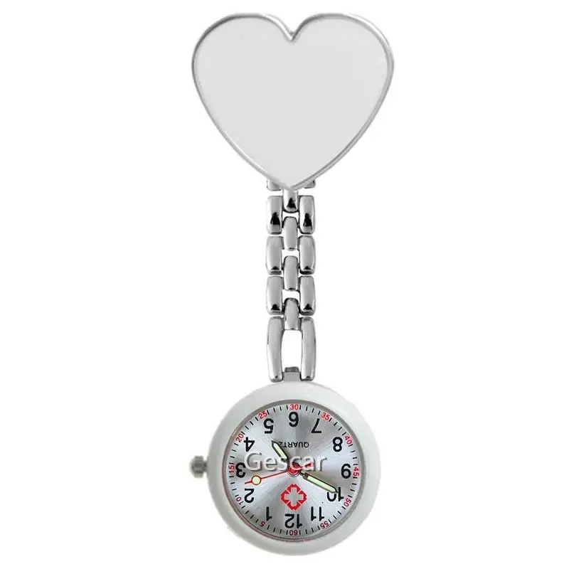 
New Style Luminous Clock Breast Nurse Watch Heart Hanging Pendant Nurse Watch Fashionable Luminous Pendant Hang Watch Gift 