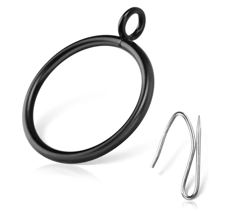 Factory wholesale black curtain ring rust-proof moisture-proof curtain ring metal curtain ring
