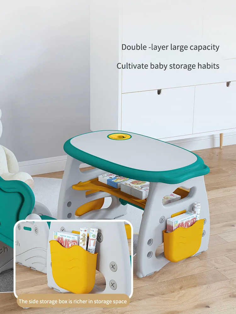 Height Adjustable Ergonomic Play Learning desk Classroom Student Writing kids study table and chair set