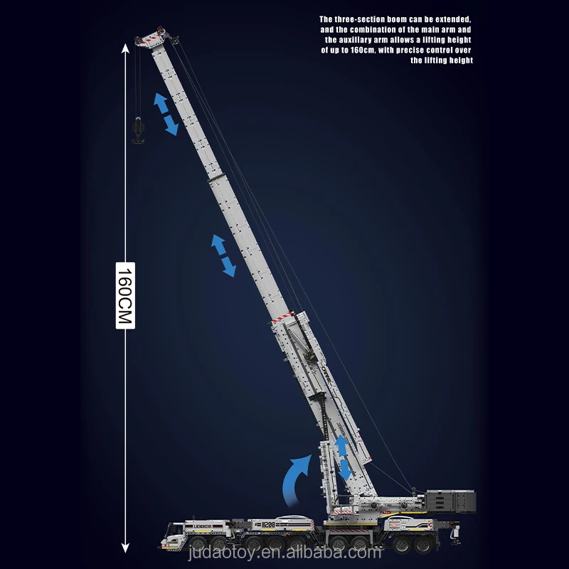 Формовочный 17007 техническое автомобильное приложение Lieboherr LTM11200 кран кирпичный грузовик Радиоуправляемый автомобиль детский игрушечный развивающий подарок