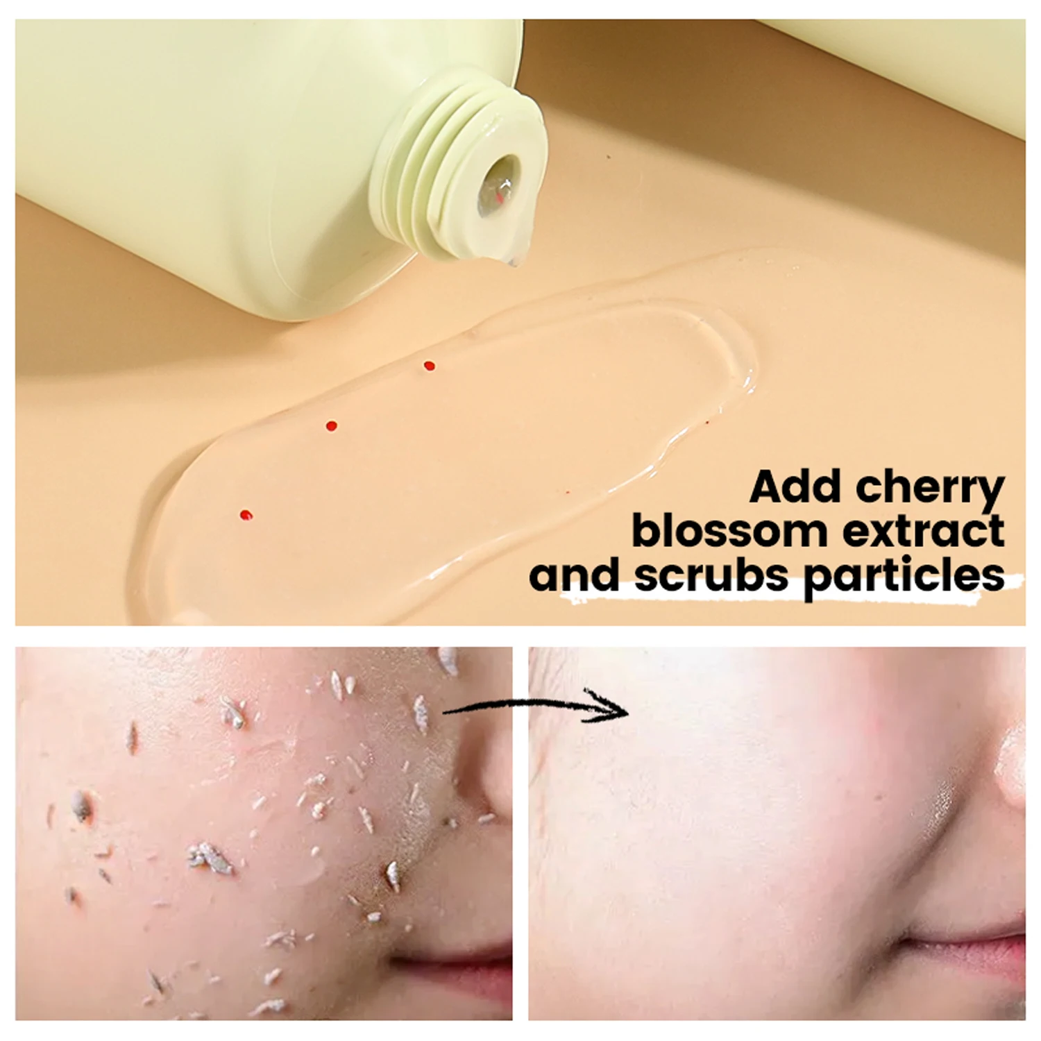 Customized Logo Acid Pore Blackhead Remove Whitening Facial Cleanser Skin Scrub Exfoliating Peeling Gel Skincare Face Wash Scrub