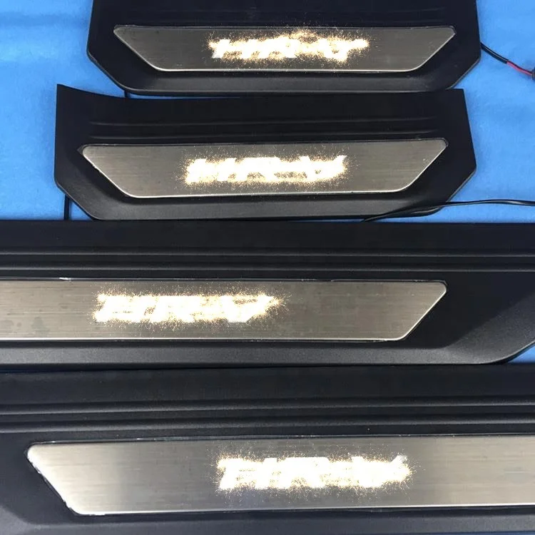 stainless steel scuff plates led door sill plates for hrv vezel 2014-2018