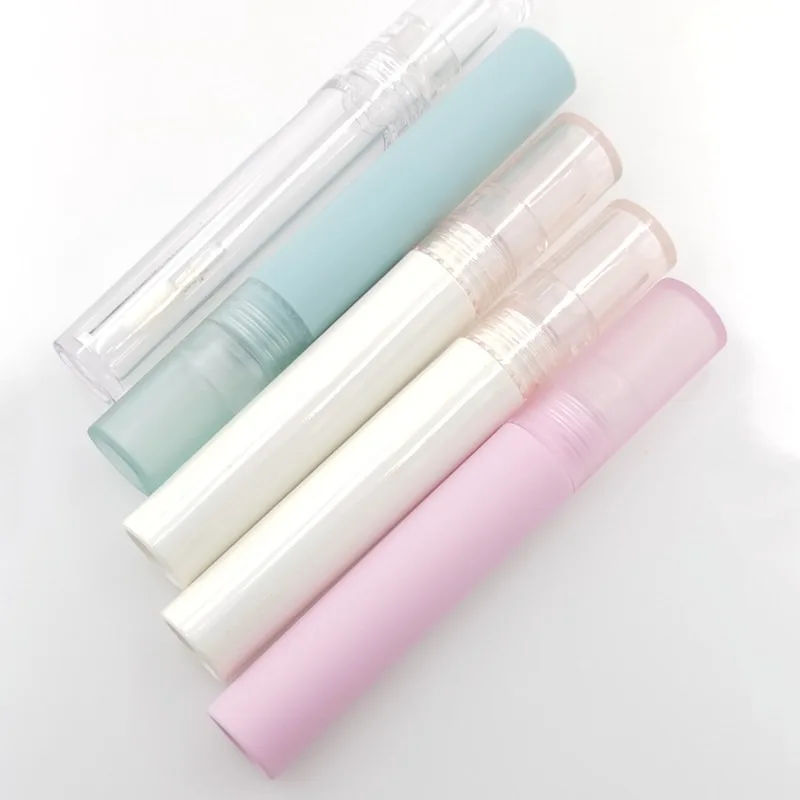 Wholesale Circular Blue Green Pink Lip Gloss Tube Plastic Pet Tube Lipstick Lip Glaze Packaging Container Lip Glaze Tube