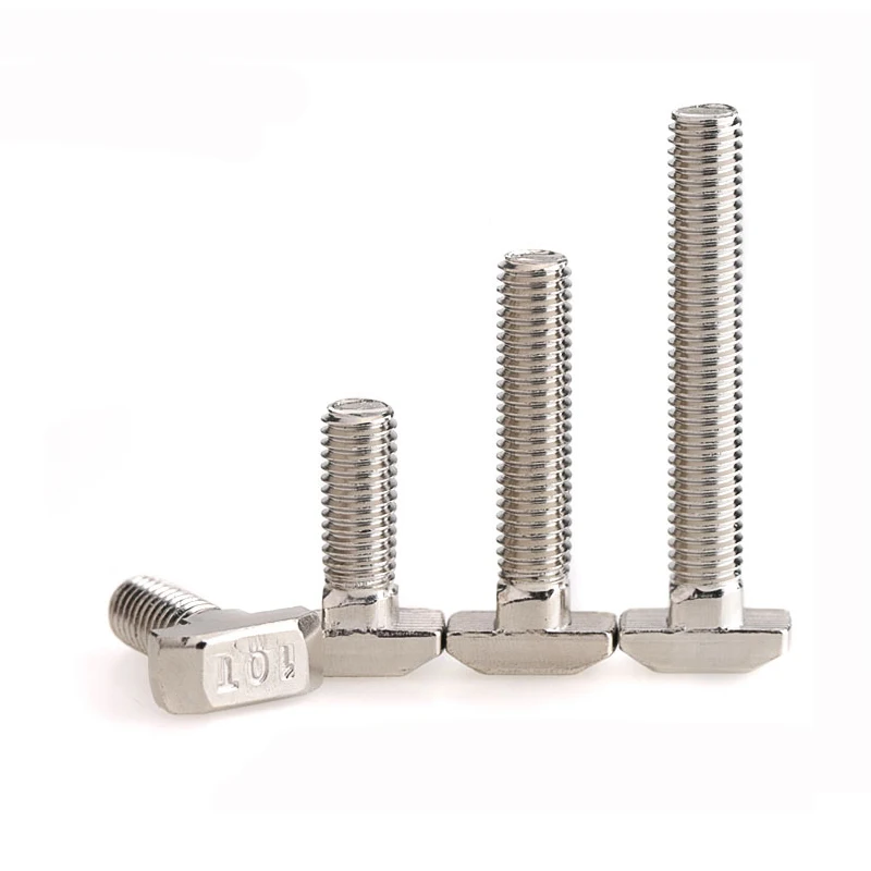Steel T-shaped screw aluminum profile T-shaped Hammer Head bolt 40 series M8*16-10 T type screw