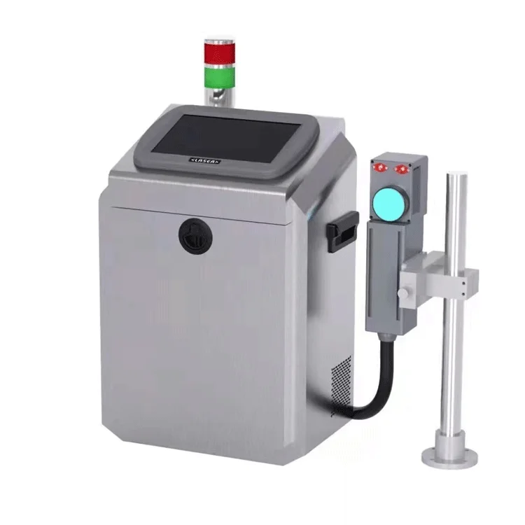 Online Flying Automation Raycus Max Jpt Fiber Laser Marking Engraving Printing Machine Supplier