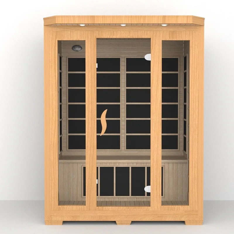 2 - 3 person low EMF carbon panel home far infrared sauna room
