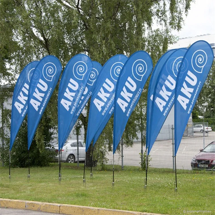 Water drop flag Printing Banner Free Design Promotion Opening Celebration Outdoor Advertising Decoration Beach Feather Flags