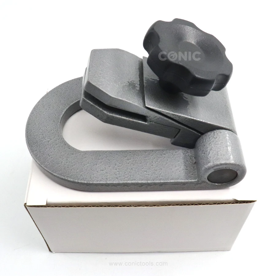 Precision foldable outside micrometer stand base holder with one adjustable screw