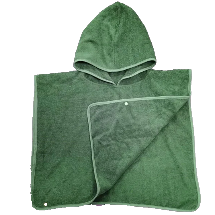 60x70cm or custom cotton hooded poncho towel  100 cotton terry kids surf poncho towel with custom logo