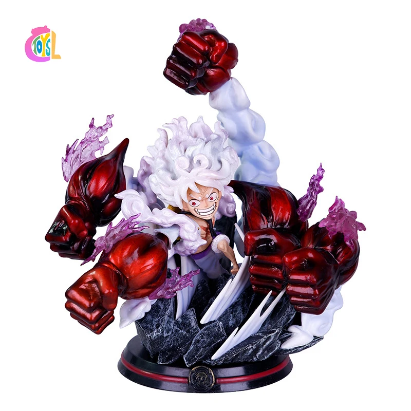 15CM Car Figures 3 styles Resonance Series multi fist Gear 5 Nika Combat posture One Pieced Luffy anime figures
