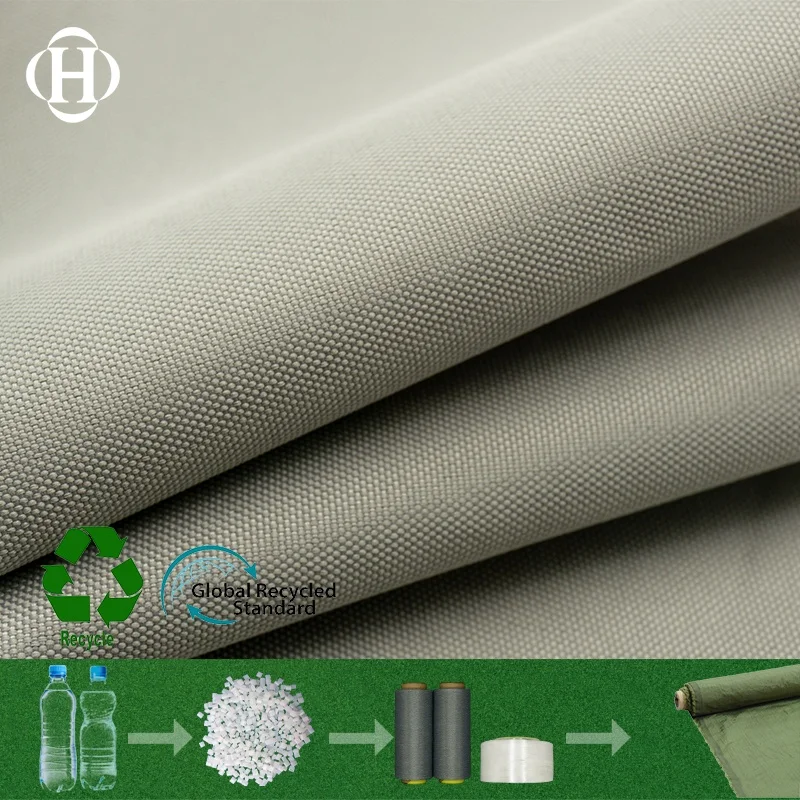 Eco Friendly  RPET Bag Fabric 100% Recycled Polyester Fabric From Bottles / Repreve Fabric