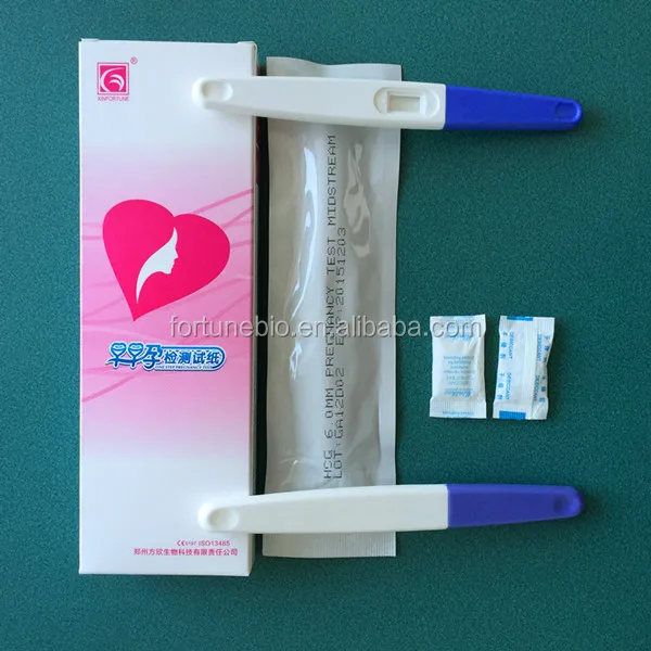 
Colloidal Gold Pregnancy Methodology Test Early Detection 25 mIU/ml HCG Testing Kit Midstream Pregnancy Test 