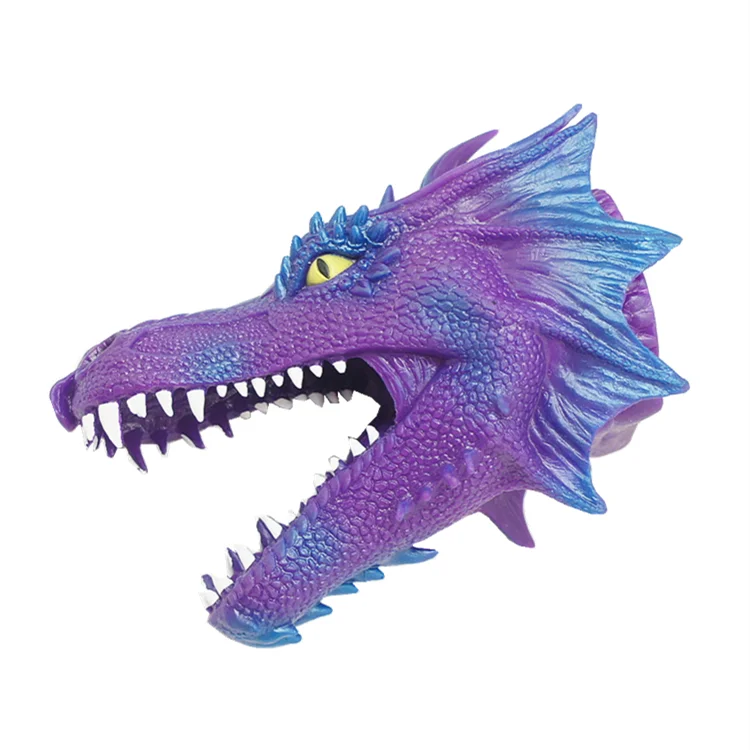 Toy Manufactory High Quality Soft Rubber Animal Toy Finger Puppet TPR Dragon Hand Puppets