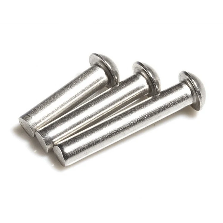 Rivet Stainless Steel GB DIN 660 Round Head Solid Silver M1-M8 Plain