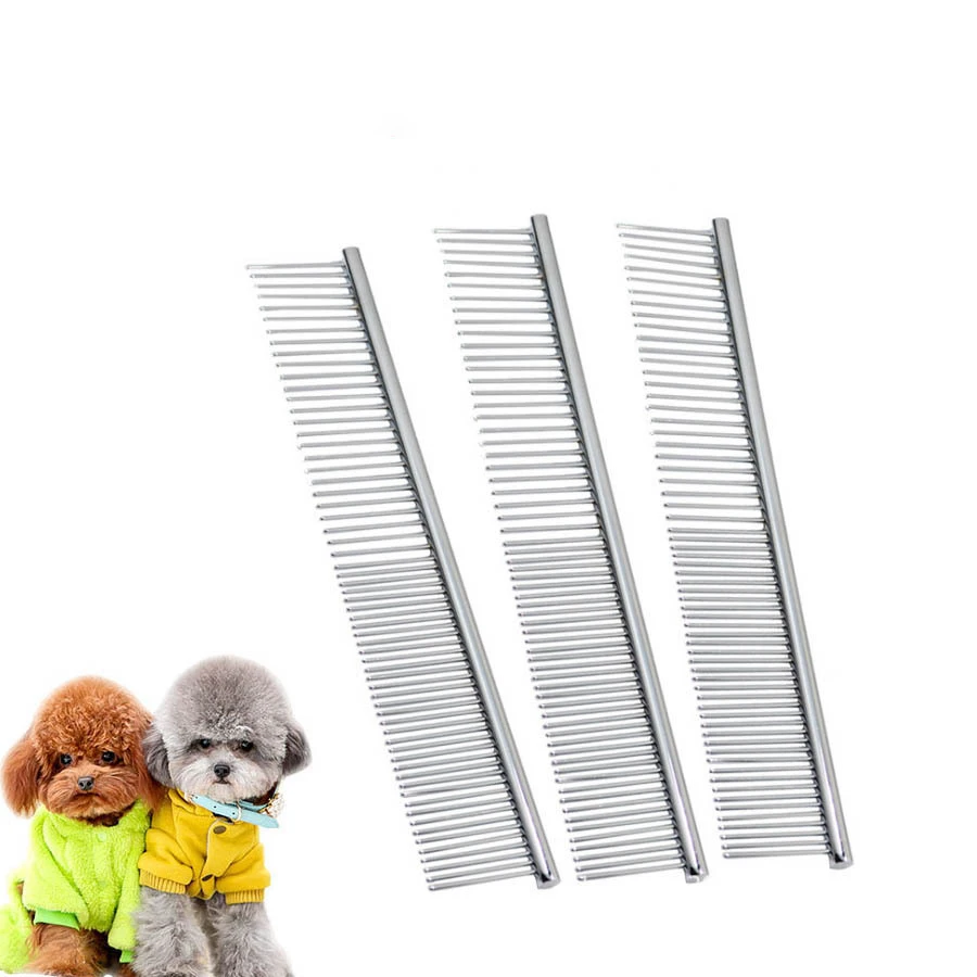 Stainless Steel Fine Tooth Pet Beauty Grooming Comb Professional Grooming Tool Comb For Dog, Cat And Other Pets