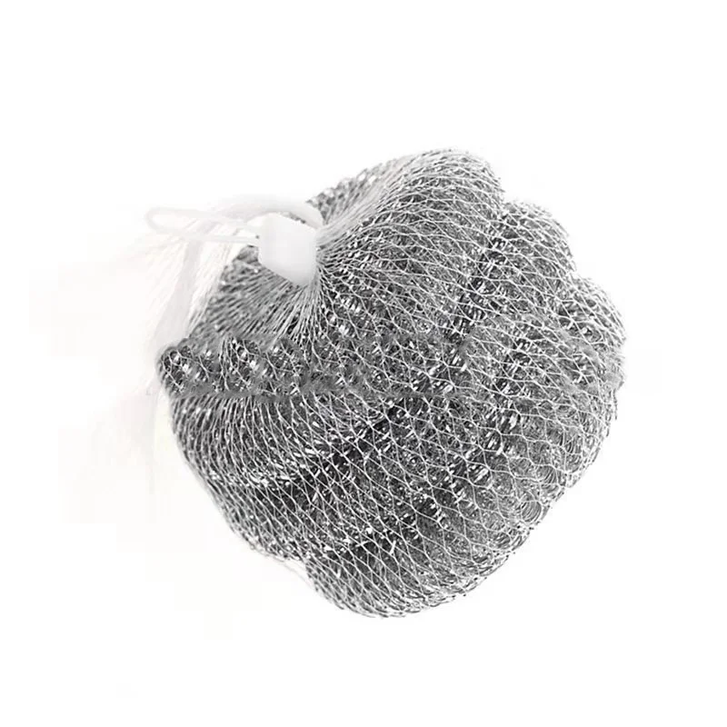 Discount Wholesale High Quality Galvanized Metal Mesh Scourer for Kitchen Cleaning