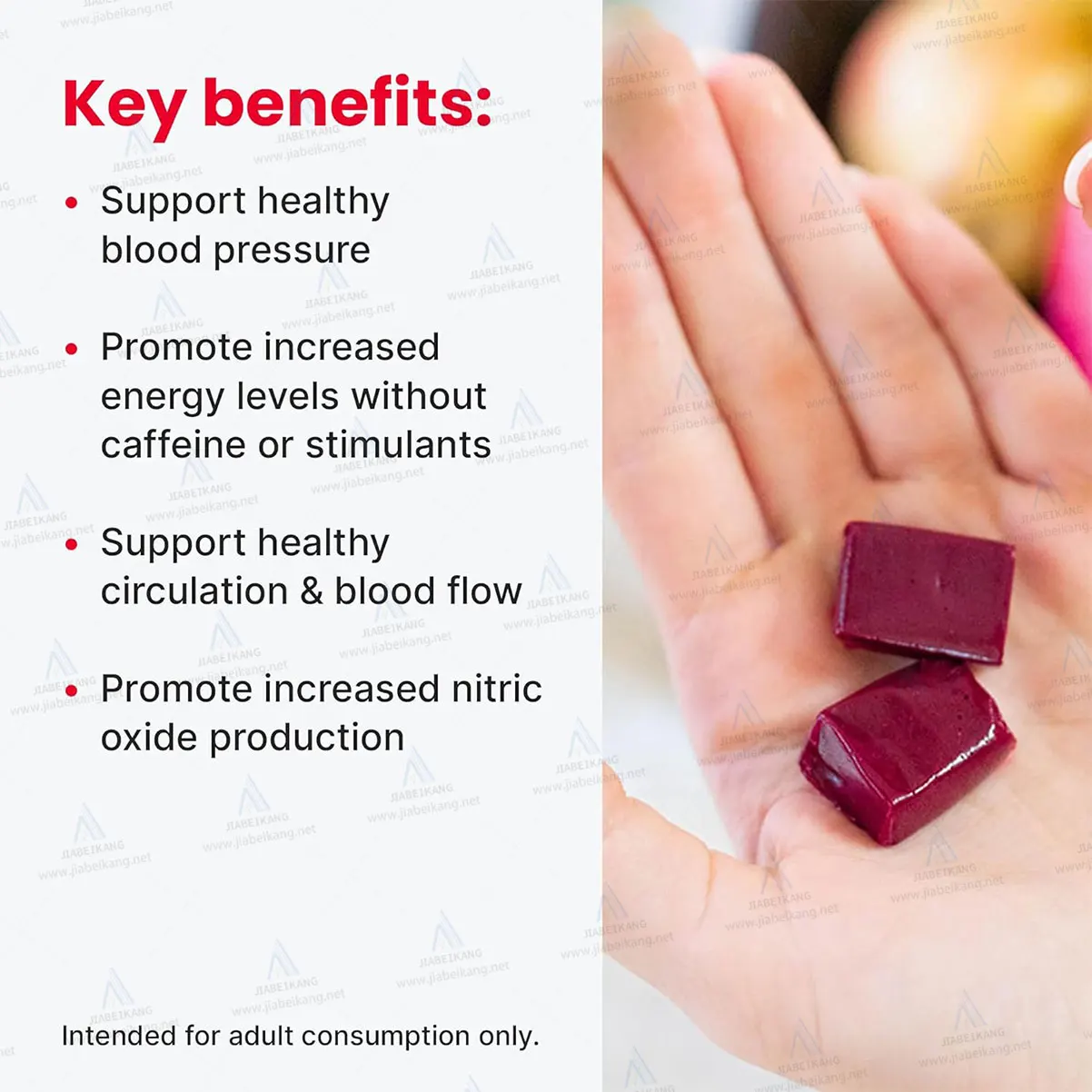 Fast shipping ready stock wholesale wholesale Super Beets Heart Chews Blood support human supplement