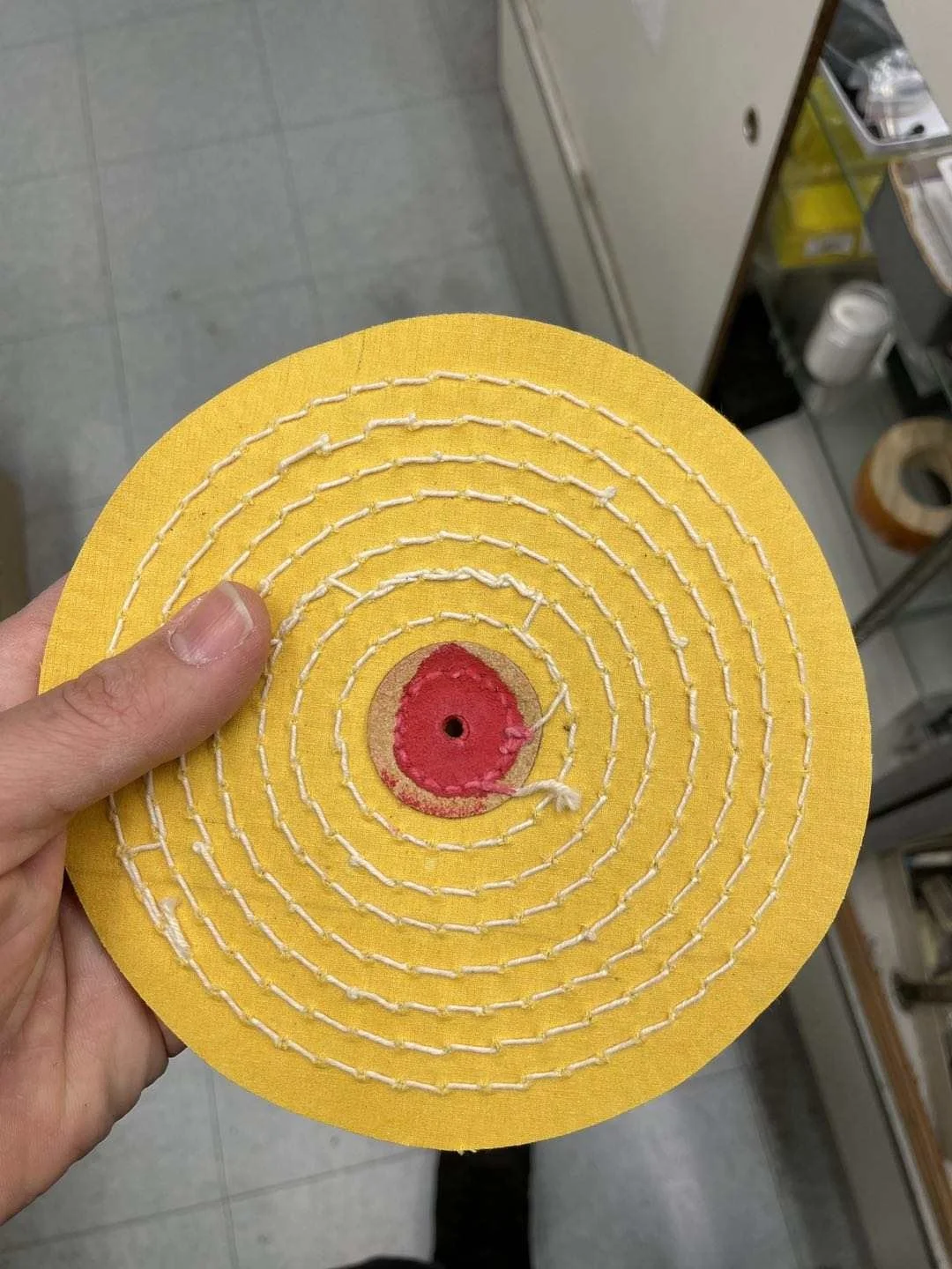 Yellow Cotton Buffing Wheel 4/5/6 inch 12/50 ply 55 Ply Cloth Cotton Buffing Polishing Wheel for Bench Grinder