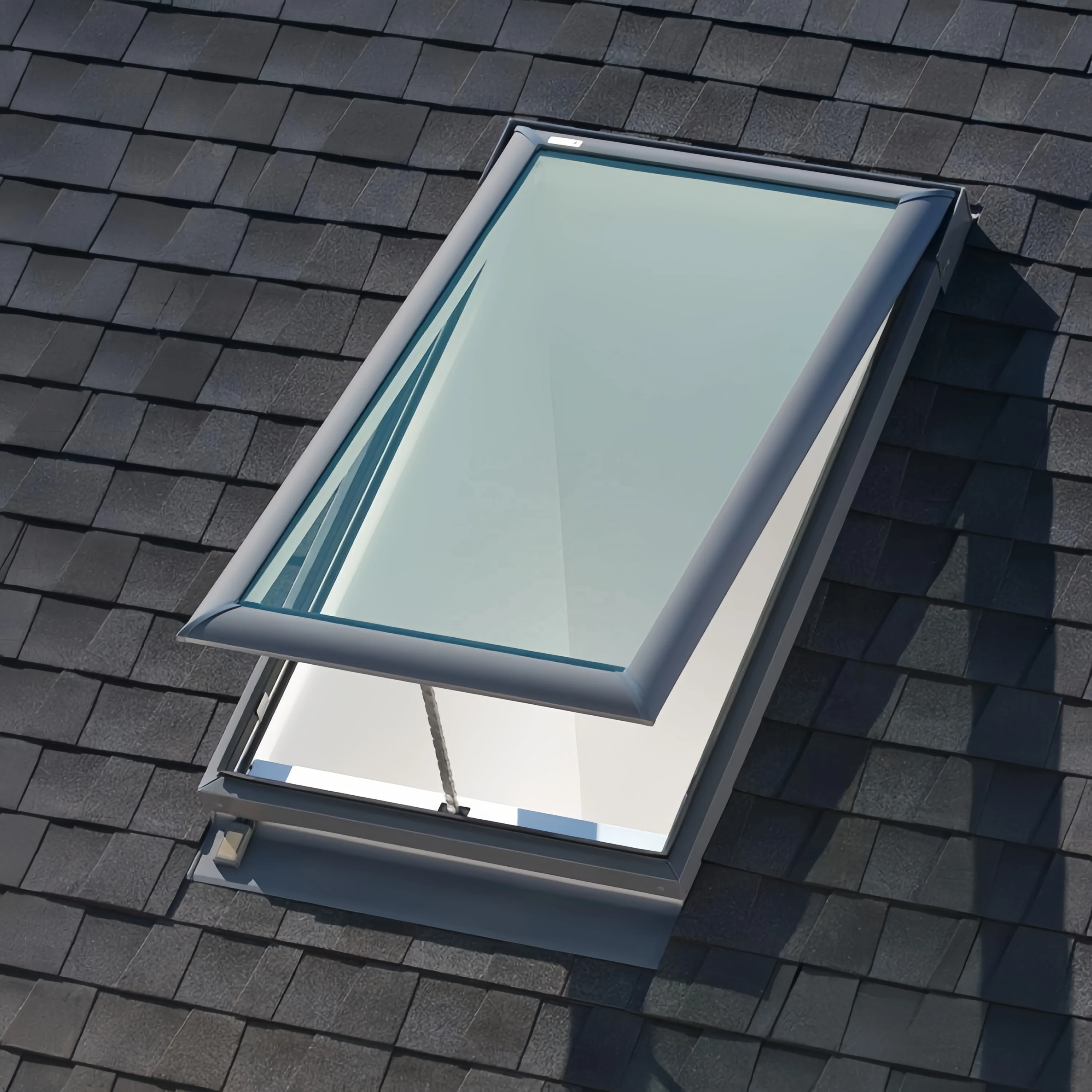 Aluminum Skylight Double Glazing remote control hot sale skylight aluminum roof window Top Open adjustable skylight roof window