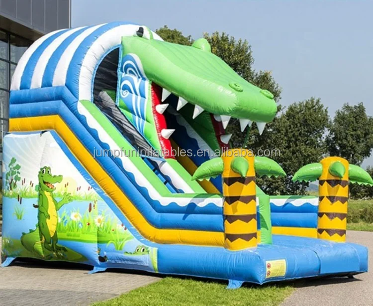 Новинка надувные слайды типа крокодил коммерческое надувание сухой слайдер