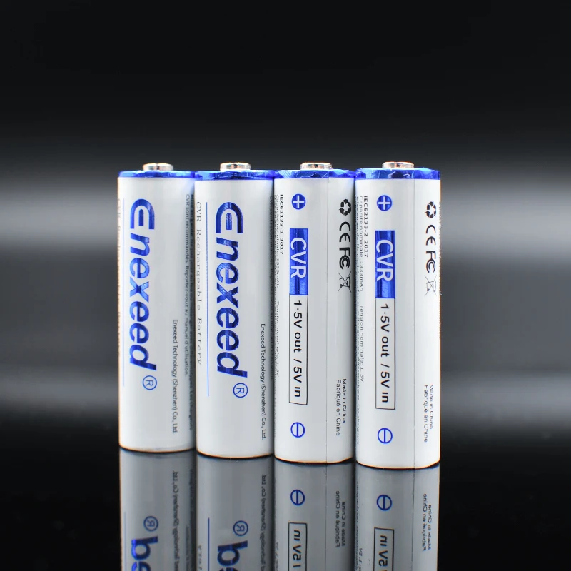 Large capacity aa direct charge lithium rechargeable battery 1.5v 3300mWh 2500mWh constant voltage output low self-discharge