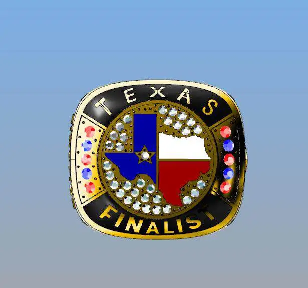 China Factory Custom Cheap TEXAS Flag Baseball Gold Champions Ring Silver Finalist Ring 2022 Trendy Rings