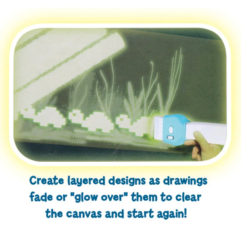 Doodle Pen Drawing Fluorescent Electric Brush Set Luminous Pattern Painter Magic Writing Board Painting Toys