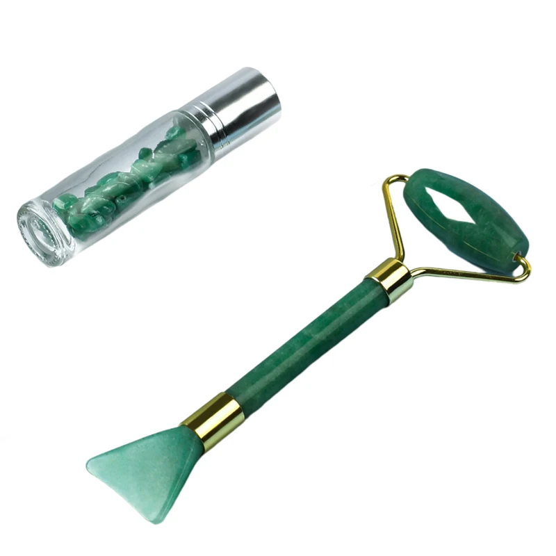 
Wholesale Natural Dongling Jade Two Sets Of Wheel Fine Oil Bottle Jade Roller Packaging Box 