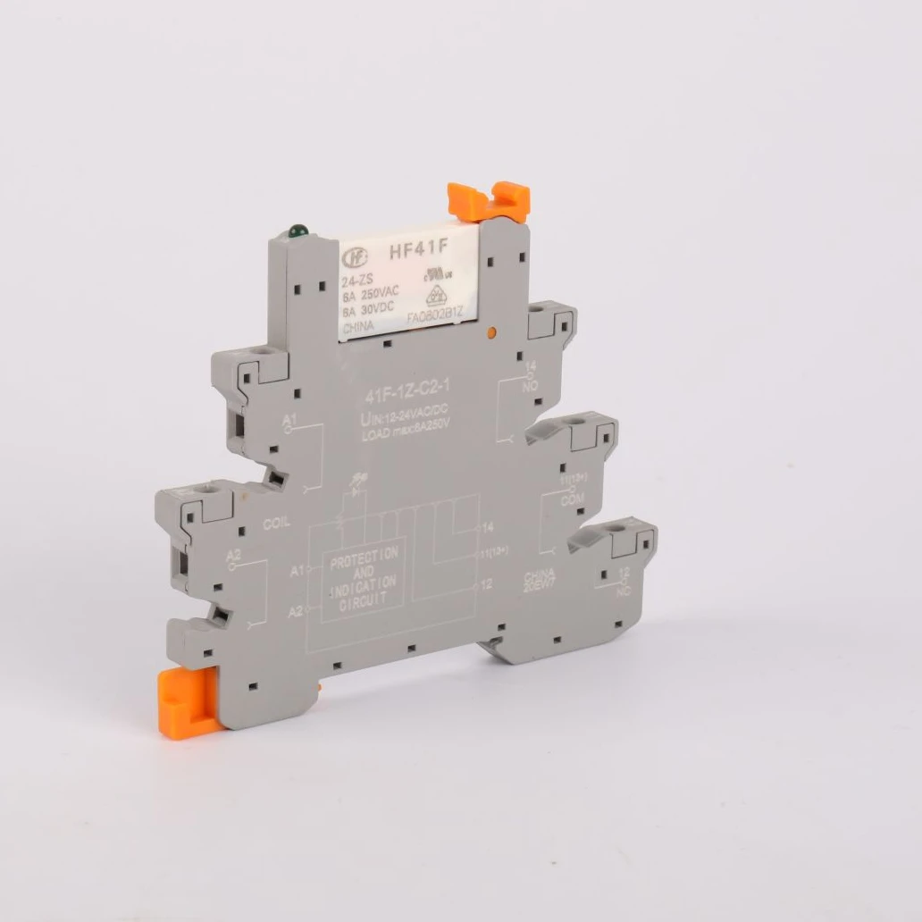 Ready to ship product 41F 1Z C2 1  Slim Relay Module PLC 6.22mm Thickness  24VDC PLC Screw type Relay socket