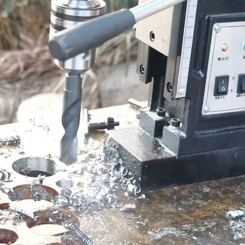 TEBAK Magnetic Drill Press Machine Variable Speed Metal Portable Electric Power Drill Tool Core Drilling Machine