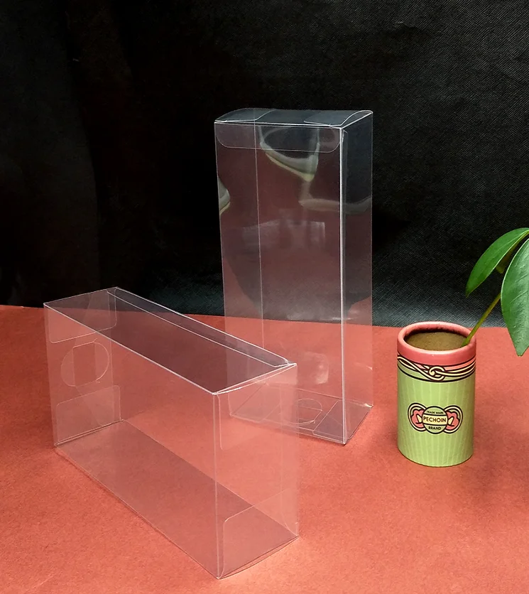 Hook transparent PVC box plastic box color PET transparent box