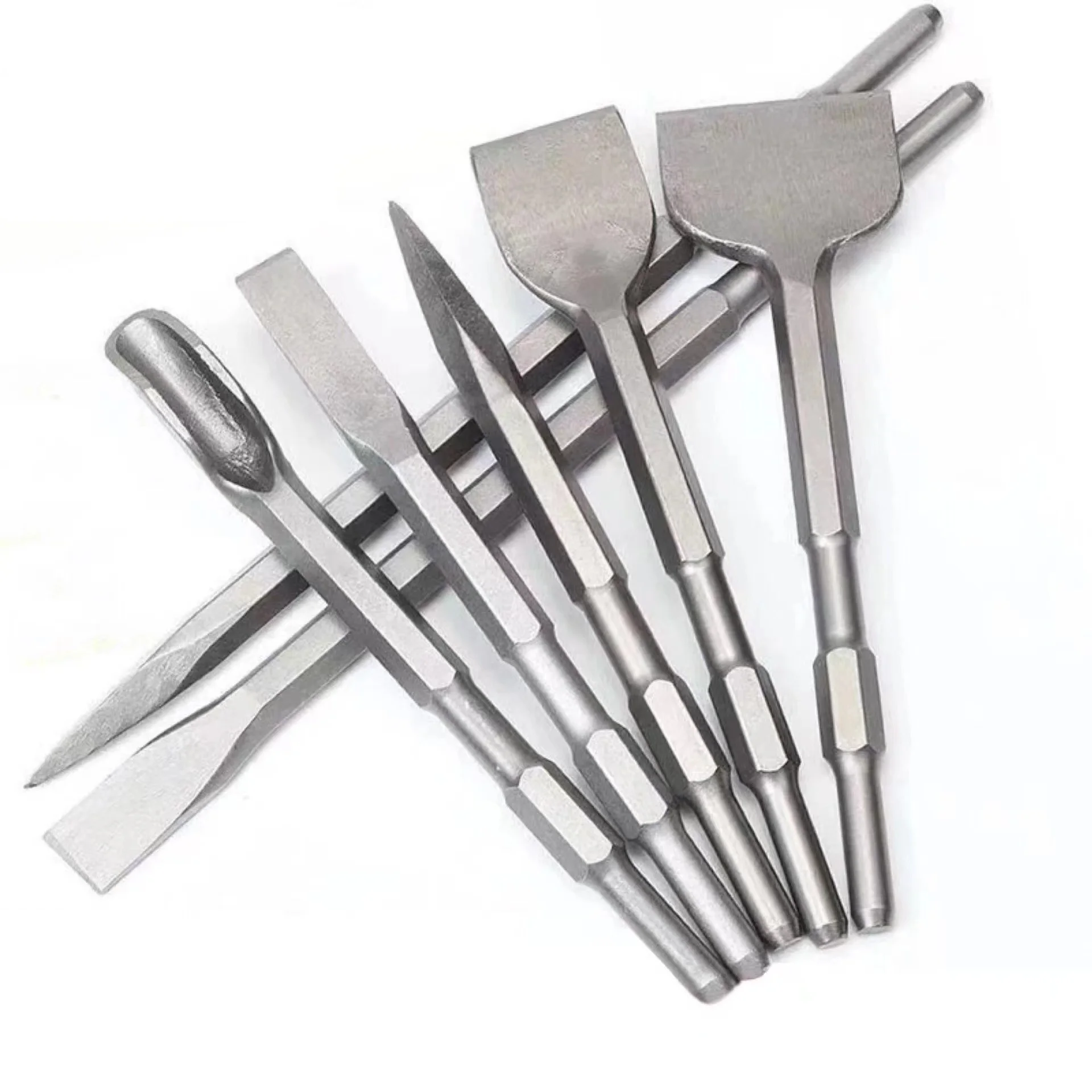 Hand Tool 40 Cr Steel Electric Impact Chisel Square Handle Chisel Bit Electric Impact Chisel For Concrete stone