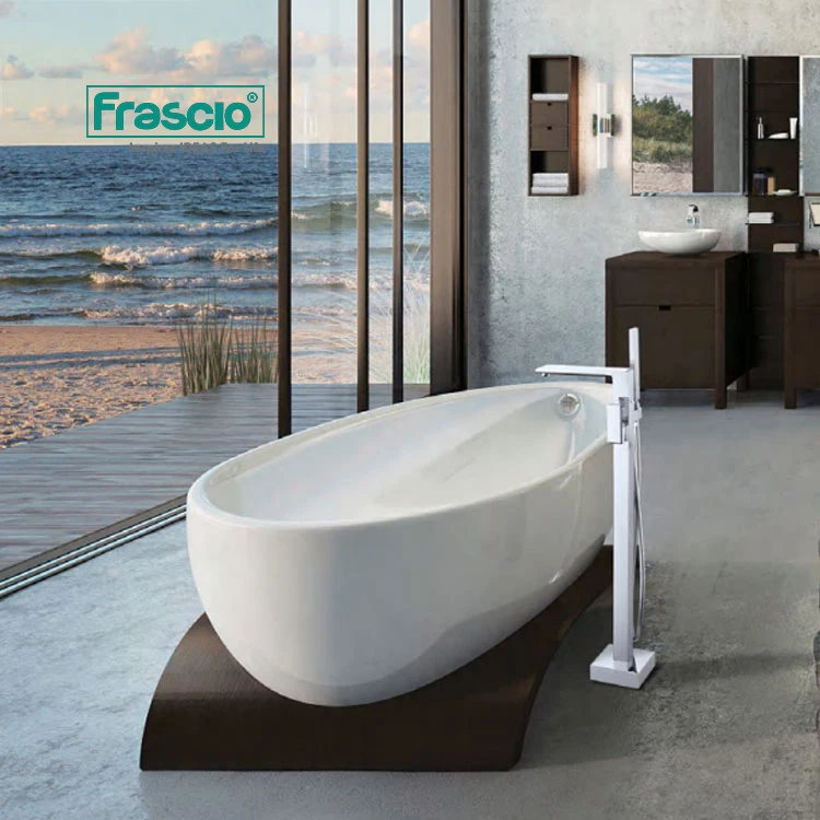 Frascio Multichoice Certified Bathtub mixer Bath Tub Wall Mounted Faucet In Chrome Color For Hotel Three Holes Bathroom Faucet
