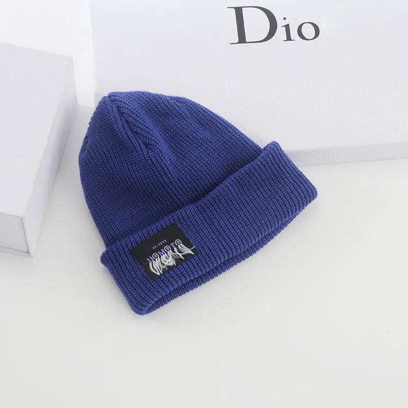 Korean dome knitted melon hat male street trend gangster yuppie landlord autumn and winter warm woolen cold hat