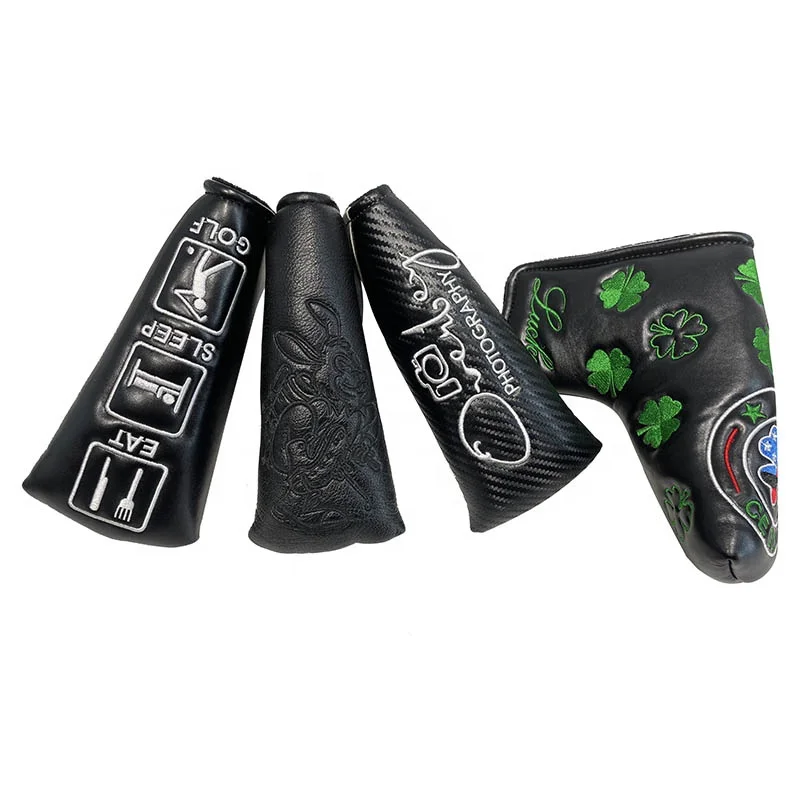 Custom Logo Sort Color Embroidery Golf Blade Putter Head Cover