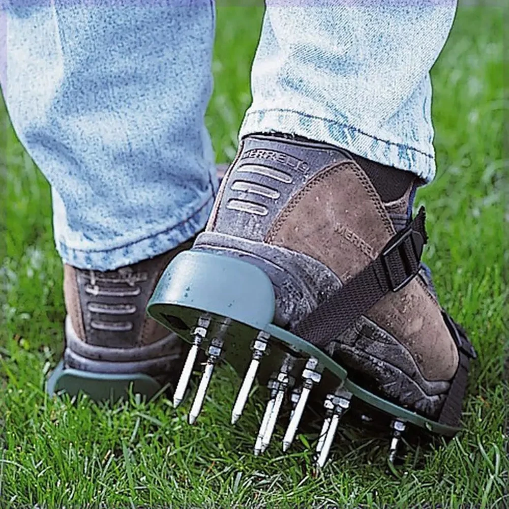 Adjustable Belt Spike Aerator Tools Revives Lawn Health for Lawn/Yard/Garden Comfortable Grass Airation Spikes Shoes