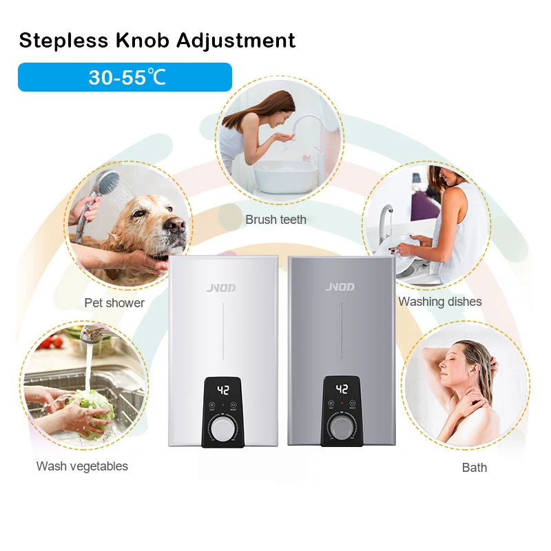 JNOD 220V chauffe eau instantan Electric Water Heater Shower Bath ELCB Electric Instantaneous Hot Water Heater