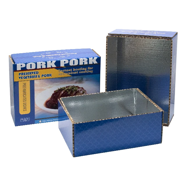 Insulated Shipping Packaging Biodegradable Frozen Food Packaging Paper Packaging Box Eco Friendly Aluminium Foil Cardboard