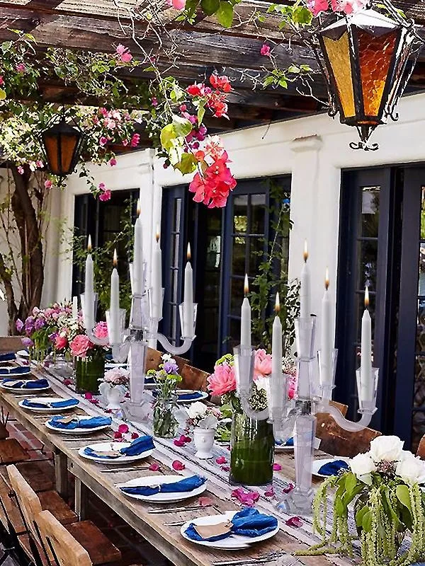 Beautiful 5 arms crystal candelabra for home celebration