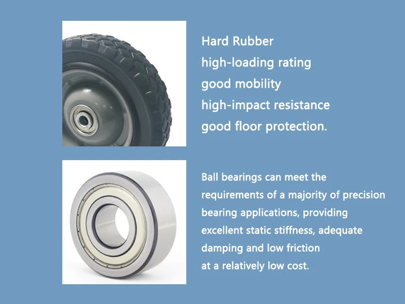 wholesale custom caster 5inch/6inch/8inch metal core Rubber wheel For Lawn mower rustic furniture wheel caster