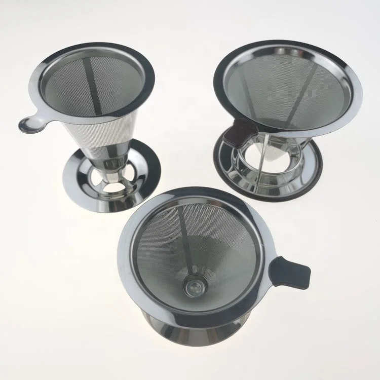 coffee maker drip 304 stainless steel filter screen V 60 cone filter Cup  coffee filter dripper