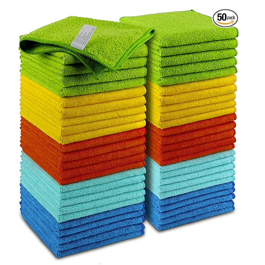 YSD Biodegradable Dishcloth Eyeglasses Micro Fiber High Quality Sponge Microfibre Waffle Terry Edgeless Reusable Cleaning Cloths